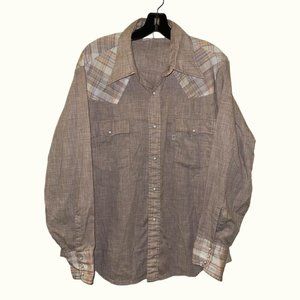 Vintage 70s Levi’s western chambray pearl snap button up shirt